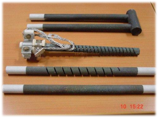 SiC عنصر التدفئة السيراميكي الكهربائي سليكون كاربيد سخان لفرن الزجاج 0